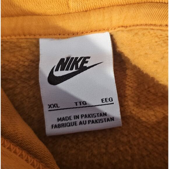 Nike Center Swoosh Gold Hoodie Center Check Size XXL Baggy Grunge - Picture 3 of 6